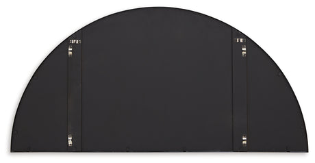 Denlow Black Accent Mirror back view