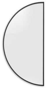 Denlow Black Accent Mirror head on angle A