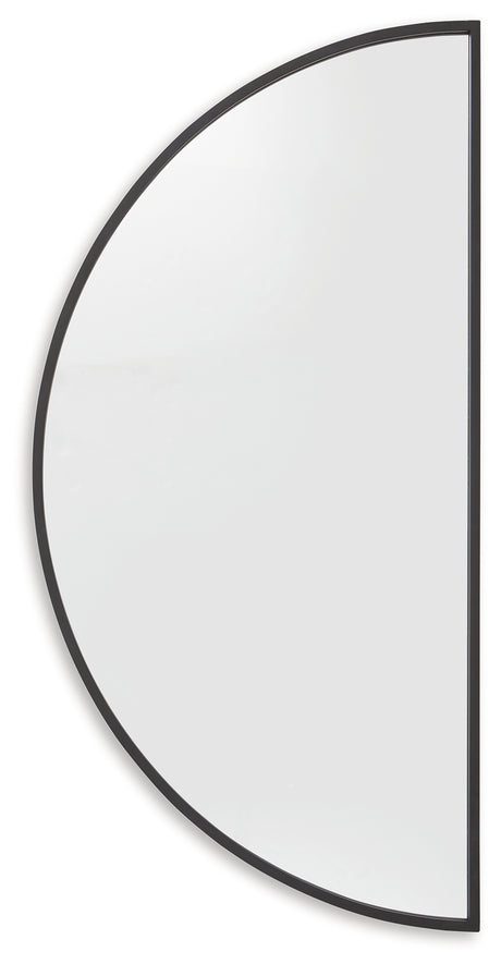 Denlow Black Accent Mirror head on angle A