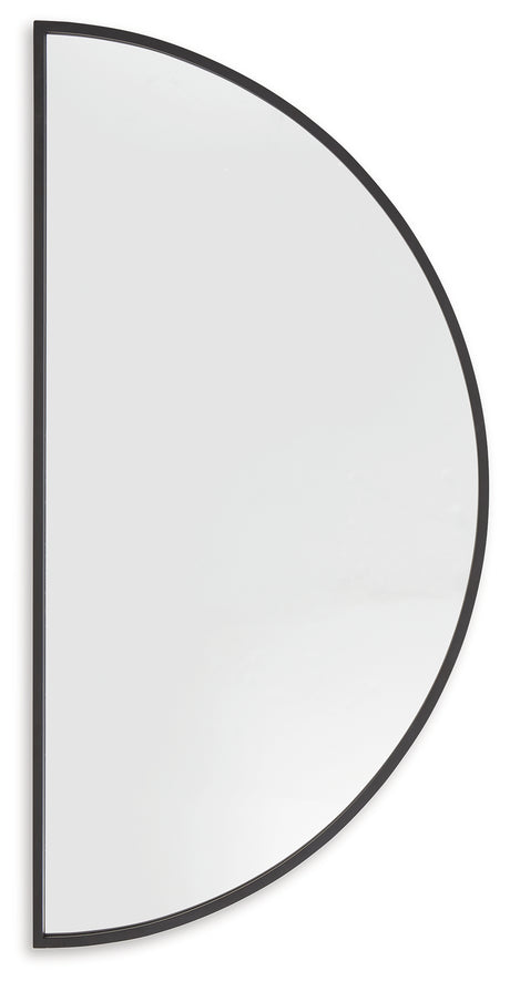 Denlow Black Accent Mirror head on angle B