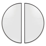 Denlow mirrors mounted side by side on wall