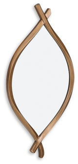 Back view of Bartner mirror showing keyhole hanging bracket