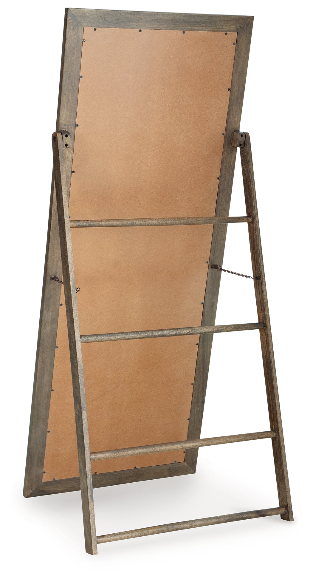 Close-up of Dirkins mirror wood finish detail