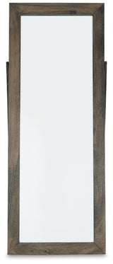 Dirkins floor mirror back view showing stand and frame