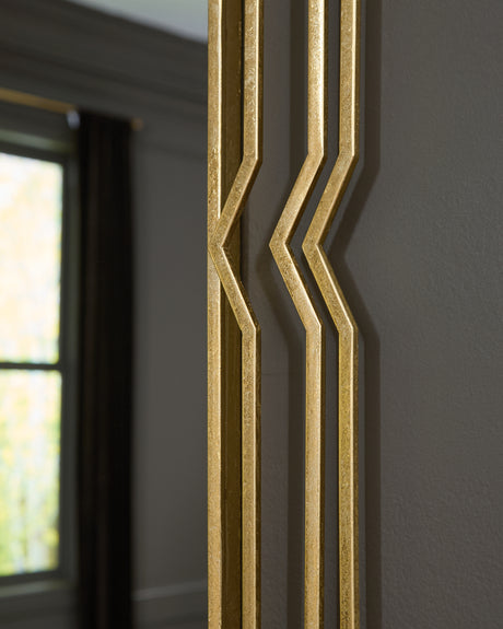 Claybrook Accent Mirror detailed close-up of gold finish