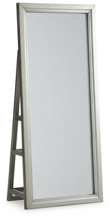 Evesen Champagne floor standing mirror angled side view