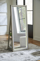 Evesen Champagne floor standing mirror showing full front view