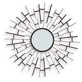 Garrenworth accent mirror head on view showing sunburst design