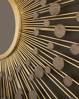 Close-up of Morwenna Accent Mirror metal frame detail
