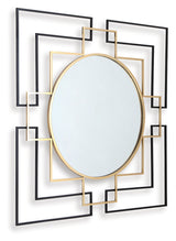 Oceanal accent mirror, angled side view highlighting frame depth