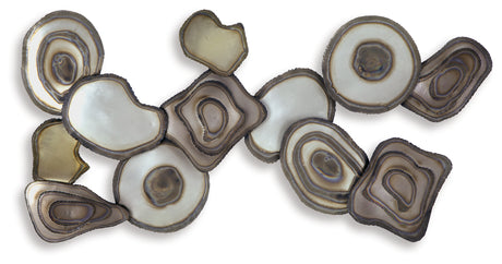 Worthman Multi Wall Decor side angle showing layered metallic shapes