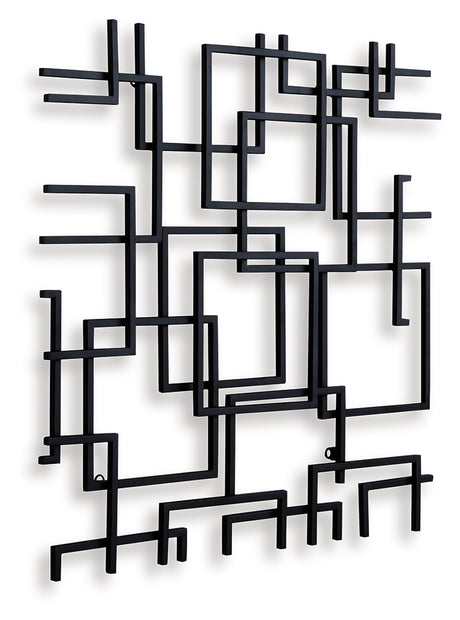 Close-up detail of Aadanton wall decor metal design