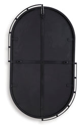 Back view of Valkings Black Accent Mirror