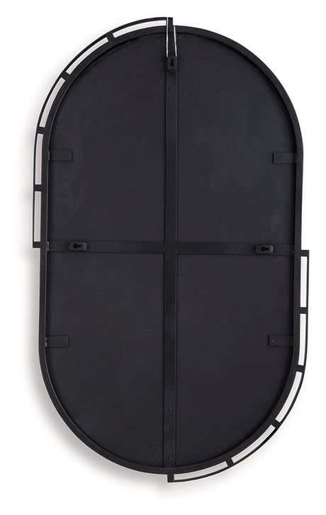 Back view of Valkings Black Accent Mirror