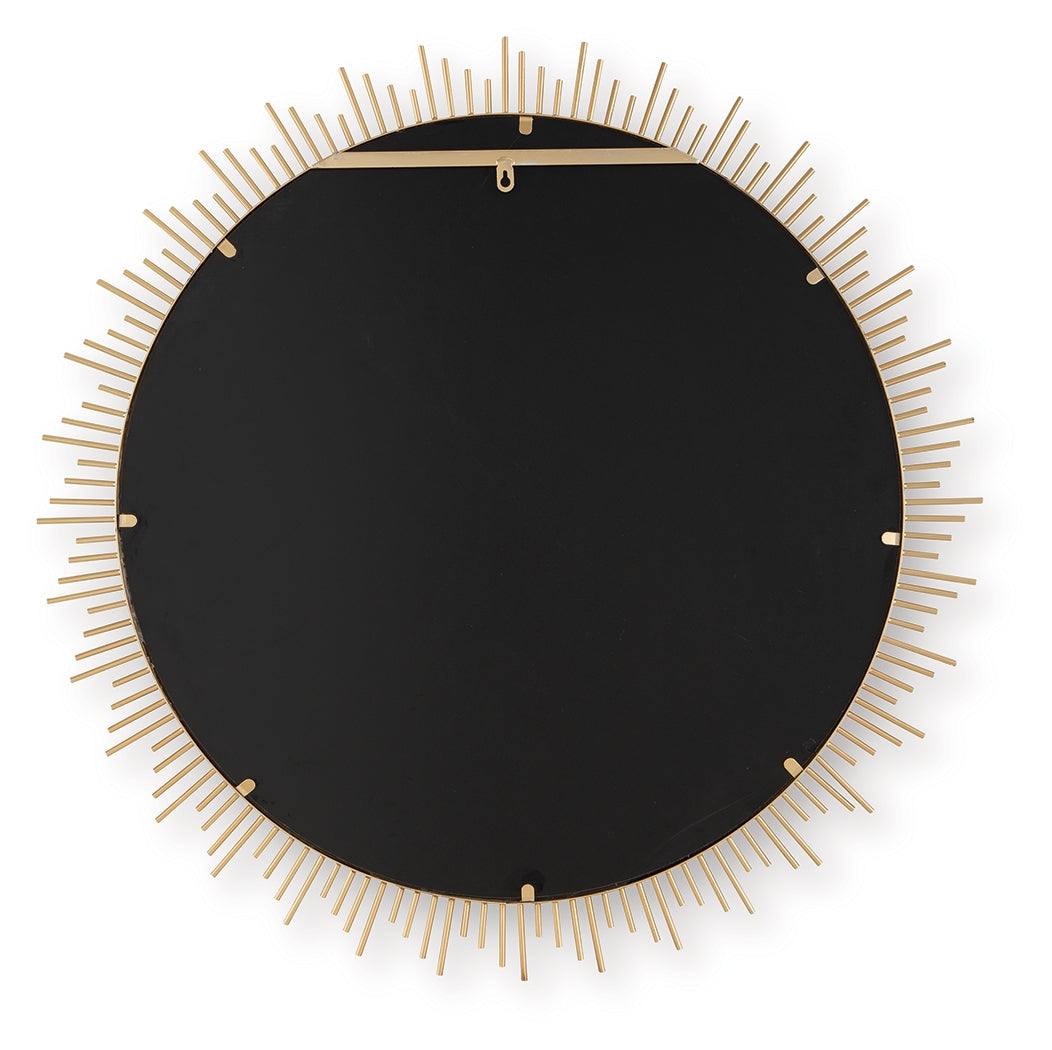 Wainport accent mirror back view with hanging bracket