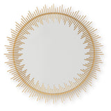 Wainport accent mirror head-on sunburst design