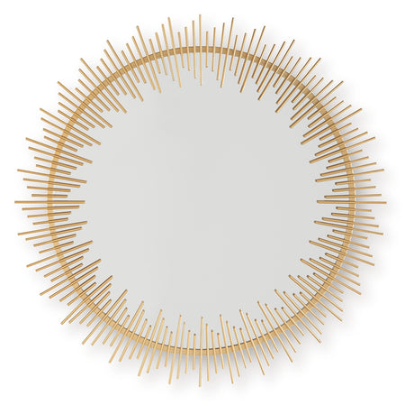 Wainport accent mirror head-on sunburst design