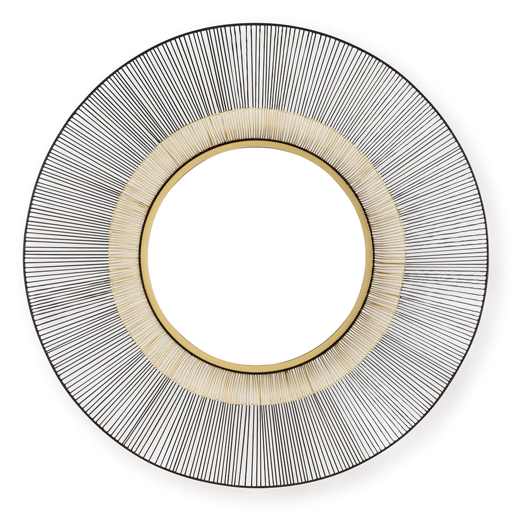 Dallmen accent mirror head-on view showing sunburst design
