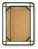Back of Beelman Accent Mirror with hanging bracket