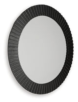 Back of Ozias accent mirror showing hanging bracket