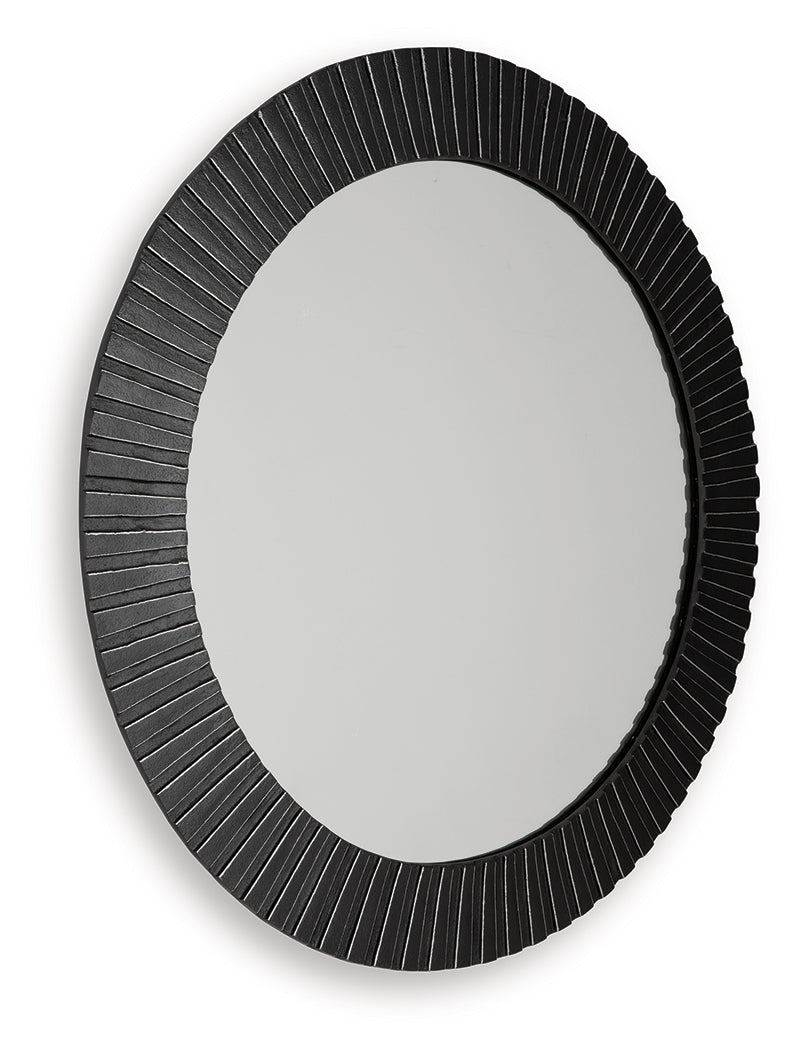 Back of Ozias accent mirror showing hanging bracket