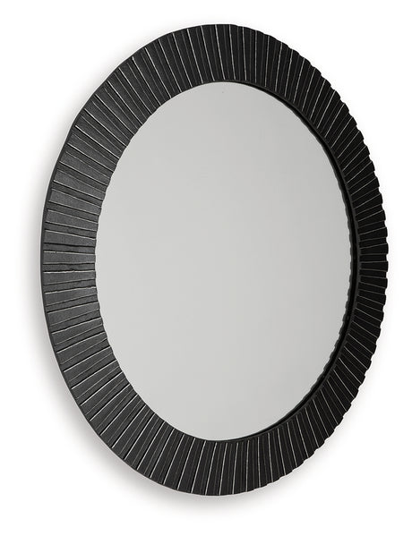 Back of Ozias accent mirror showing hanging bracket