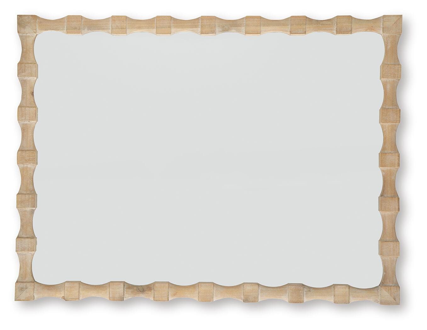 Acelmore mirror hung horizontally above a console table
