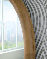 Detail of Yadiel Accent Mirror wood frame finish