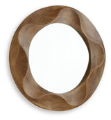 Aajon Accent Mirror Angled View Showing Wave Frame Detail