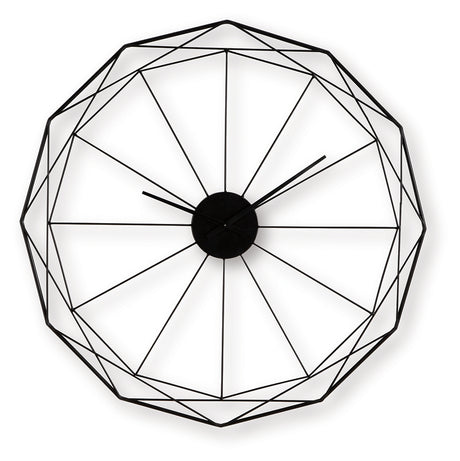 Arkthorne black metal wall clock front view