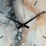 Teague wall clock color swatch with brown gray ivory tones