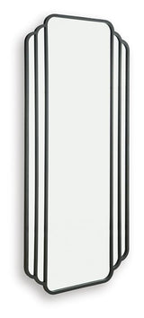 Antigone Black Floor Mirror angled view