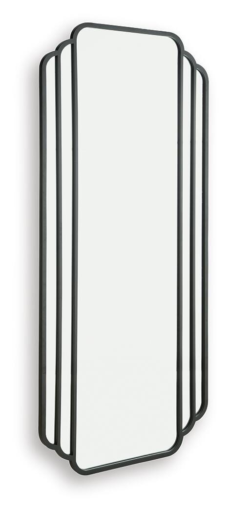 Antigone Black Floor Mirror angled view