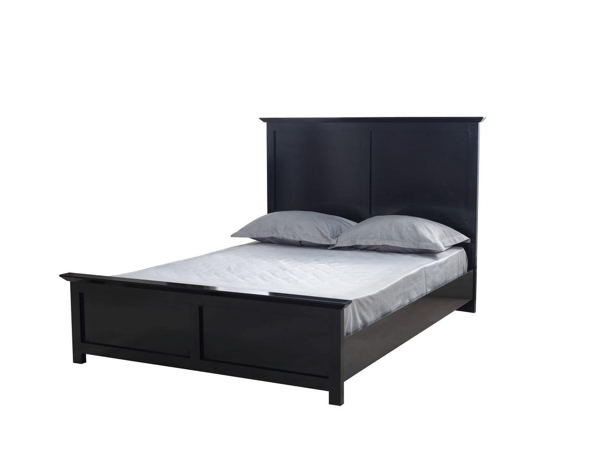 main view of Natalie Black 4-Piece Queen Bedroom Set bed