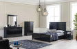 main view of Natalie Black 4-Piece Queen Bedroom Set bed