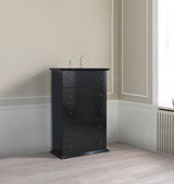 main view of Natalie Black 4-Piece Queen Bedroom Set bed