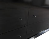 side view of Natalie Black 4-Piece Queen Bedroom Set bed
