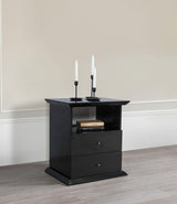 side view of Natalie Black 4-Piece Queen Bedroom Set bed