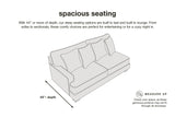 Side view highlighting double chaise design of Avaliyah sectional
