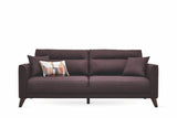 Alto Brown 3-Seater Sofa Bed front-facing