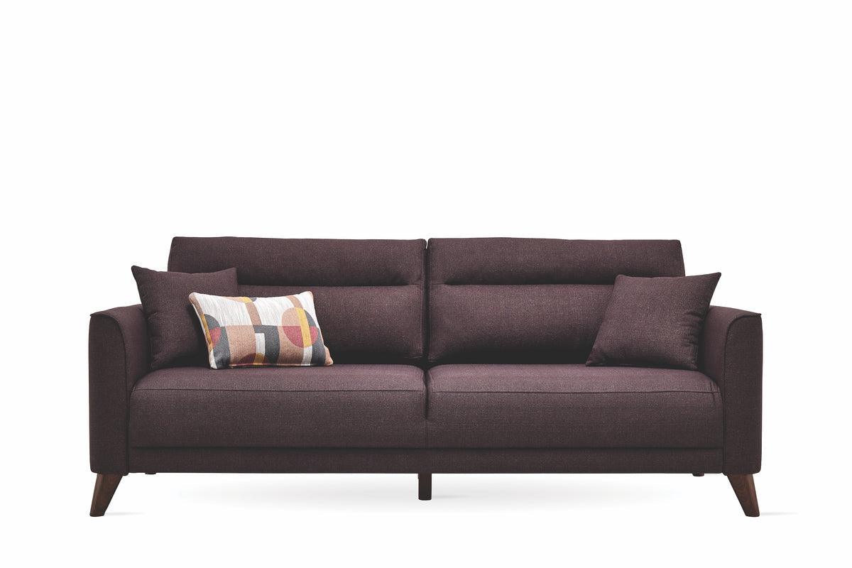 Alto Brown 3-Seater Sofa Bed front-facing