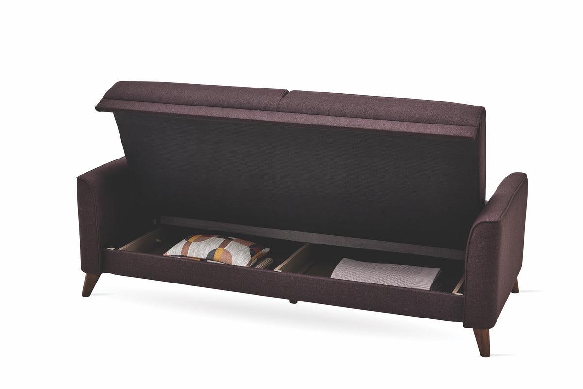 Brown fabric close-up on Alto sofa bed