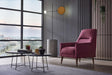 Alto Dark Pink Upholstered Armchair front view