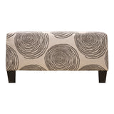 Selena Mercury Ottoman square shape with smoke swirl pattern