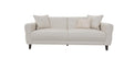 Astera Sand 3-Seater sofa bed in cream gray, front view
