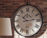 Angle showing keyhole hanger on Augustina Wall Clock