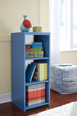 Chevron Blue Pouf styled in living room