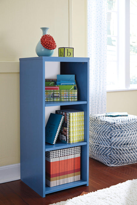 Chevron Blue Pouf styled in living room
