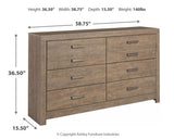 Dimension diagram of Culverbach dresser