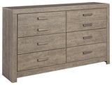 Close-up of pewter-tone hardware on Culverbach dresser